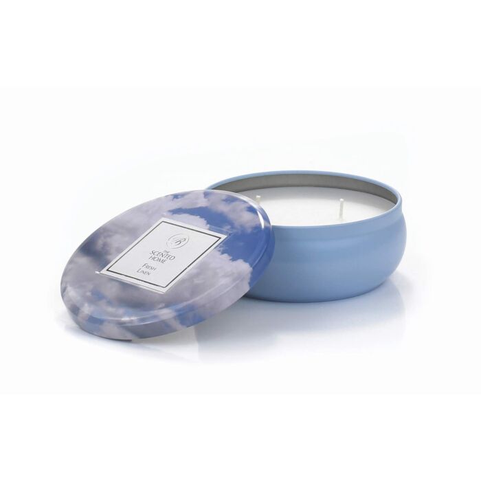 Ashleigh & Burwood - Scented Home 3 Wick Tin Candle - Fresh Linen-1